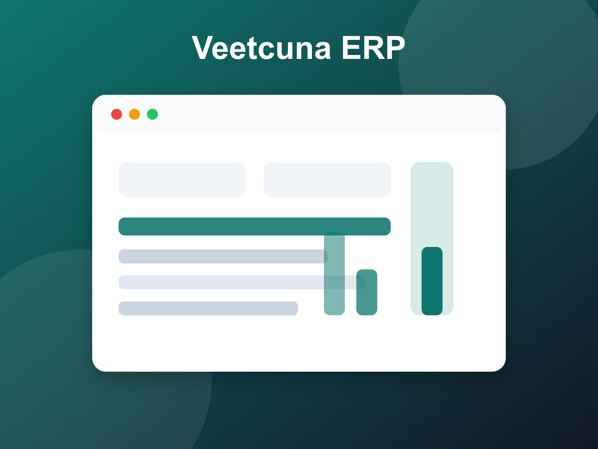 Panel visual del modulo ERP